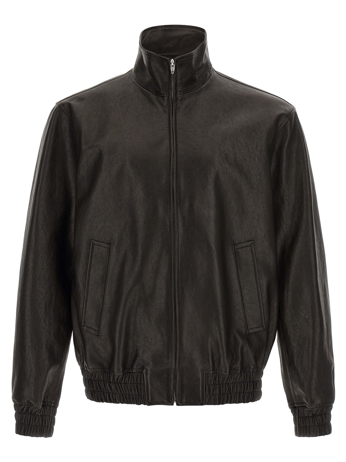 Blouson en cuir de veau noir Valentino Garavani