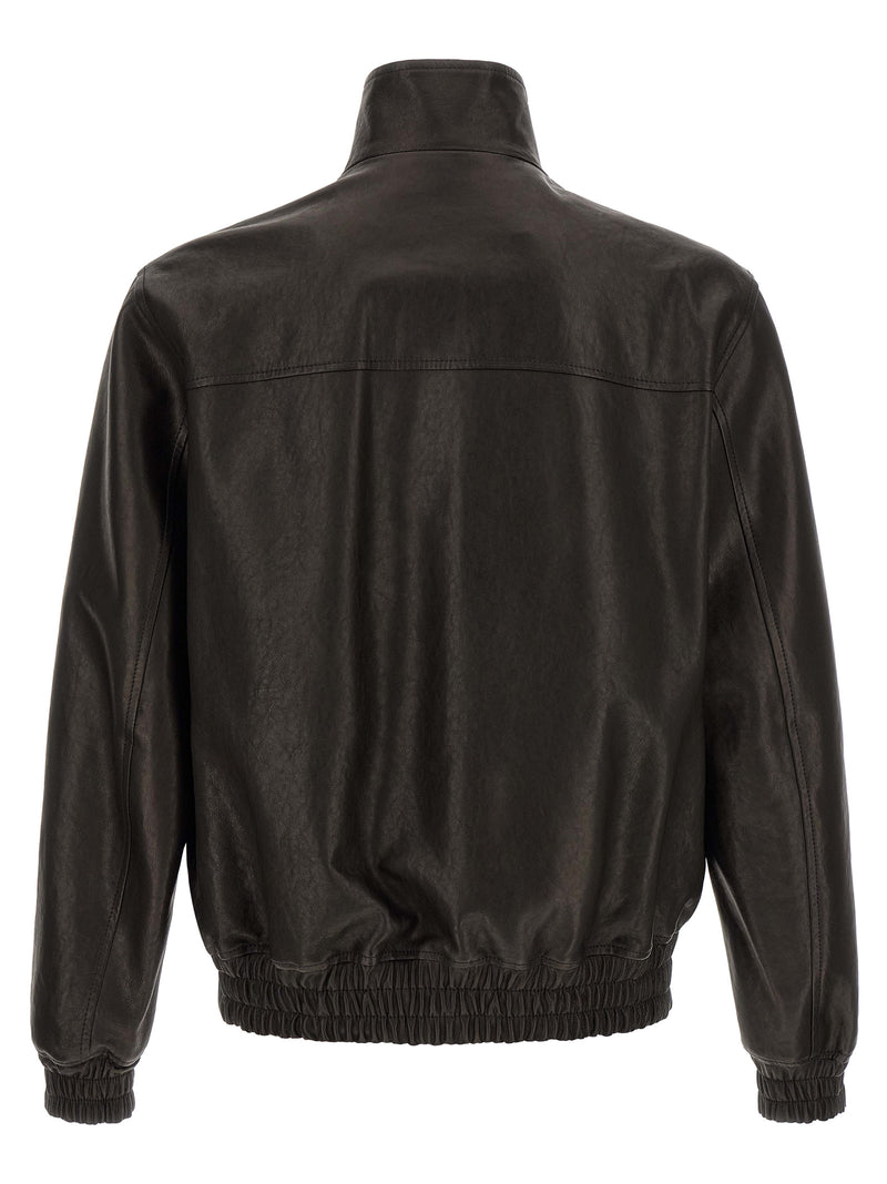 Blouson en cuir de veau noir Valentino Garavani