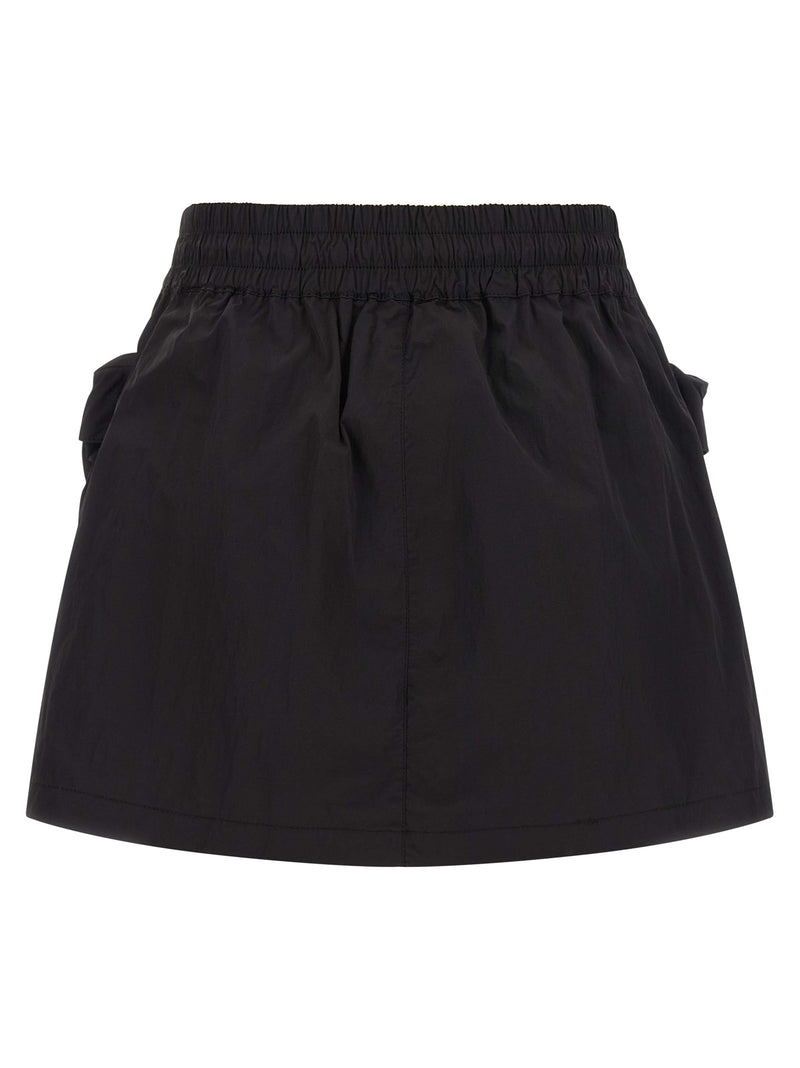 Diesel Black Polyamide Long Skirt