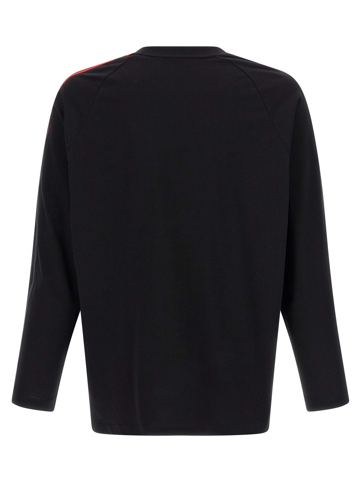 Y-3 Black Cotton T-Shirt - Oversized Gradient Stripes