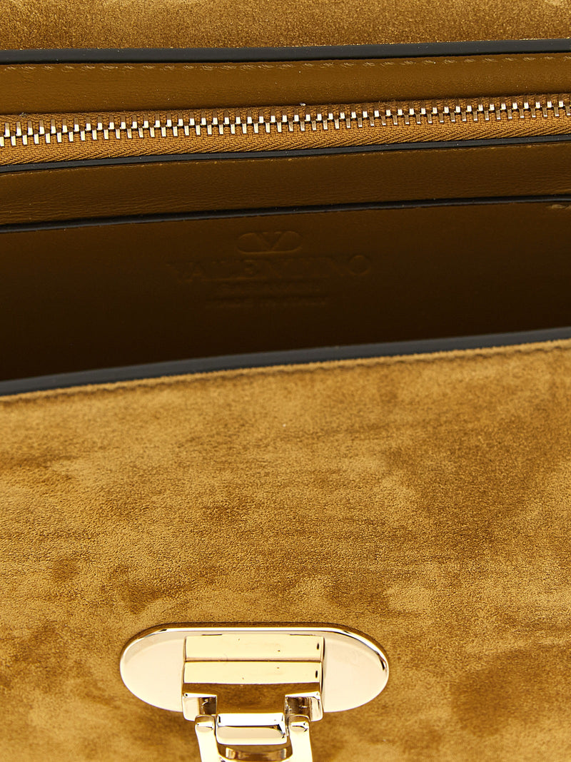 Sac bandoulière Valentino Garavani en veau beige