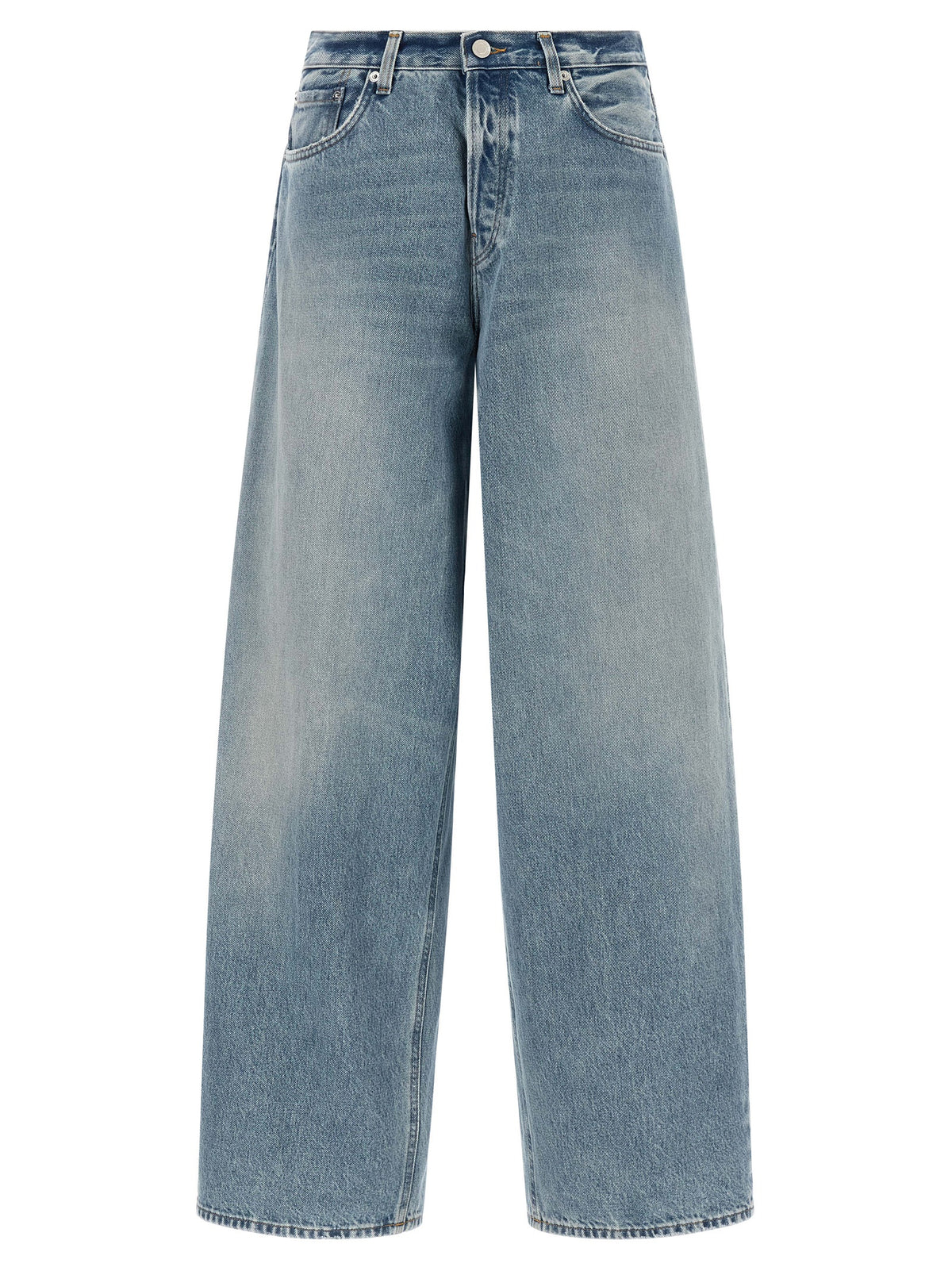 Haikure Bethany Blue Cotton Relaxed Fit Jeans