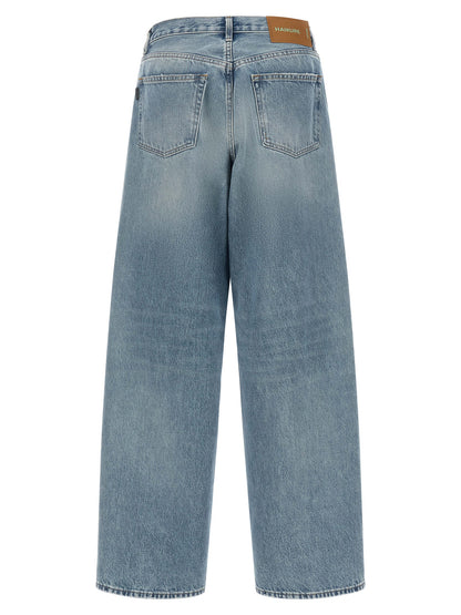 Haikure Blue Cotton Relaxed Fit Jeans