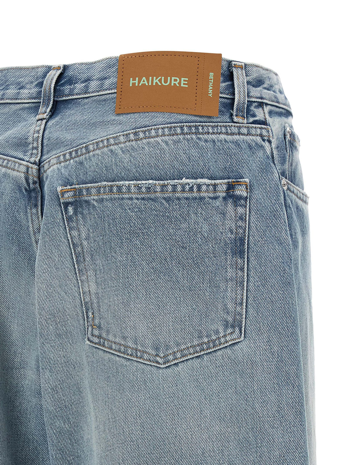 Haikure Bethany Blue Cotton Relaxed Fit Jeans