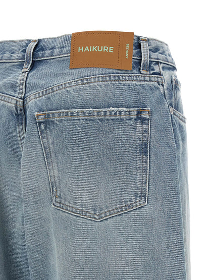 Haikure Blue Cotton Relaxed Fit Jeans