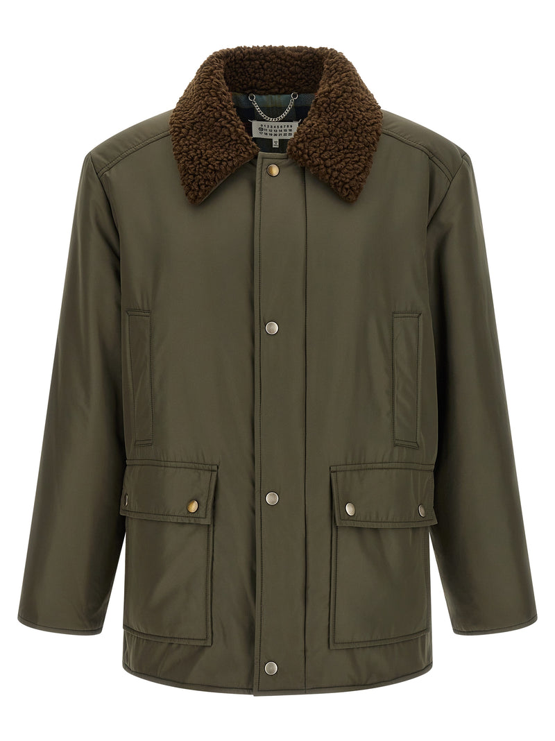 Parka bicolore en polyester Maison Margiela