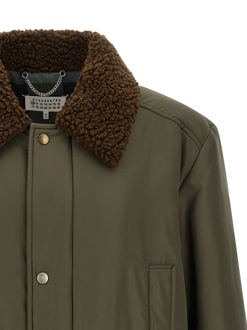 Parka bicolore en polyester Maison Margiela