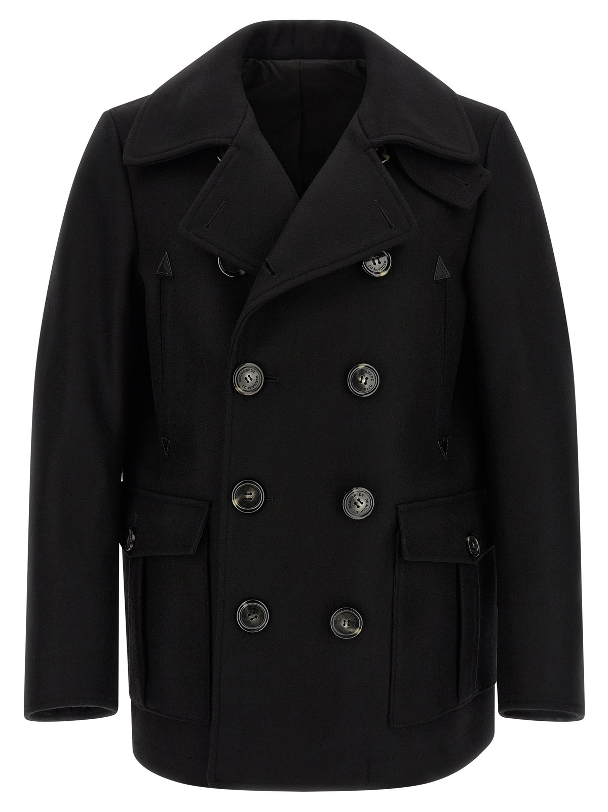 Manteau en Laine Noir Dsquared²