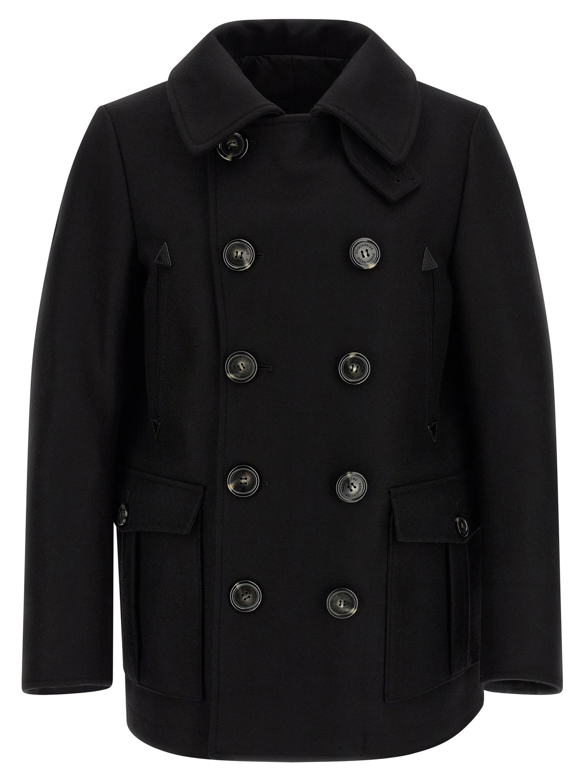Manteau en Laine Noir Dsquared²
