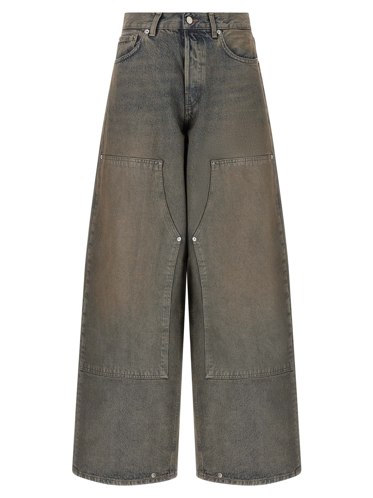 Haikure Blue Cotton Relaxed Fit Jeans