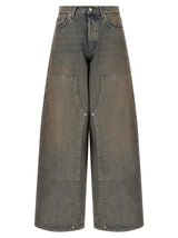 Haikure Blue Cotton Relaxed Fit Jeans