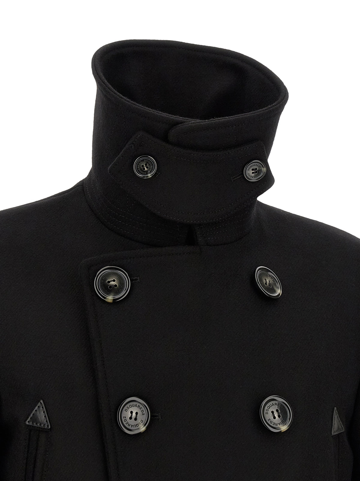 Manteau en Laine Noir Dsquared²