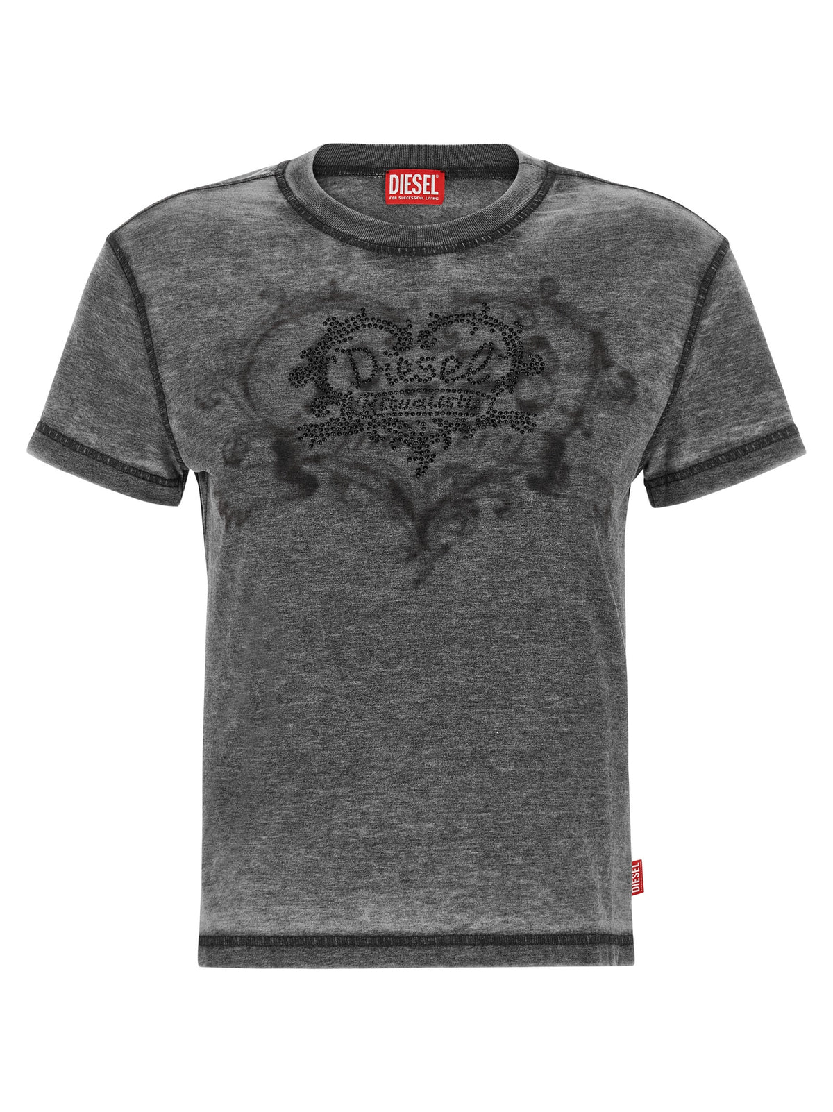 T-shirt en polyester gris diesel