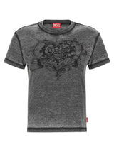 T-shirt en polyester gris diesel