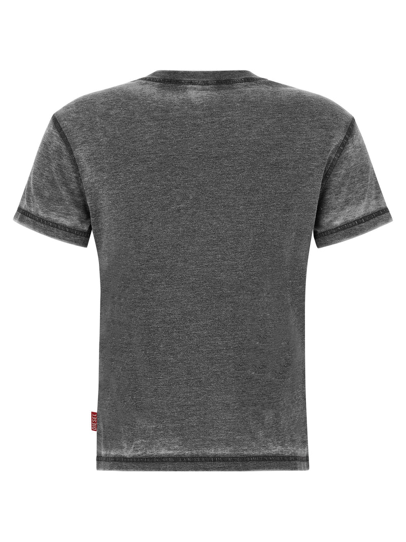 T-shirt en polyester gris diesel