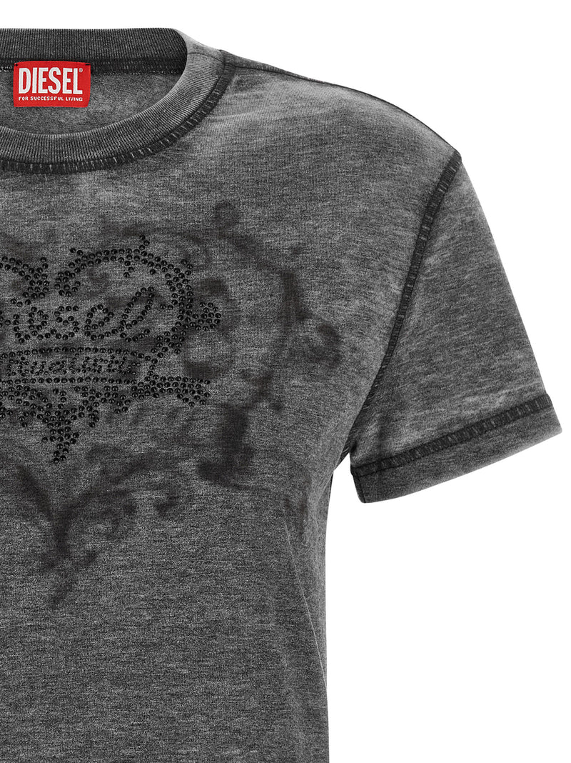 T-shirt en polyester gris diesel