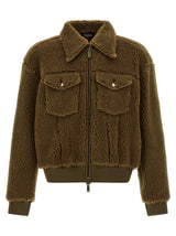 Dsquared² Blouson long en polyester marron