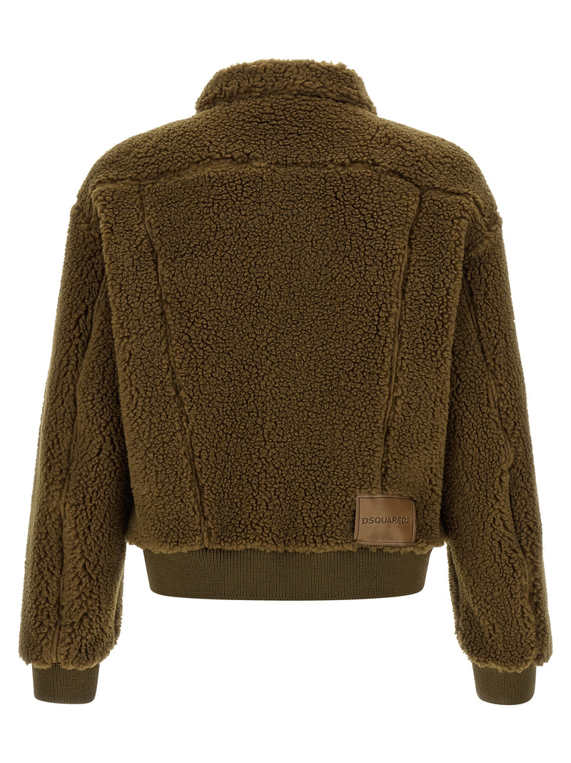 Dsquared² Blouson long en polyester marron
