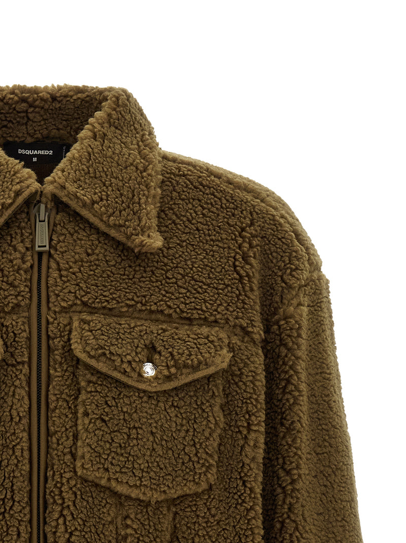 Dsquared² Blouson long en polyester marron