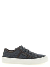 Baskets basses Brunello Cucinelli grises en laine vierge