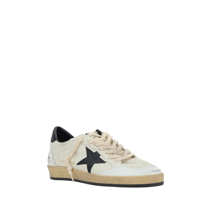 Golden Goose White Calf Leather Bos Taurus Athletic Sneakers