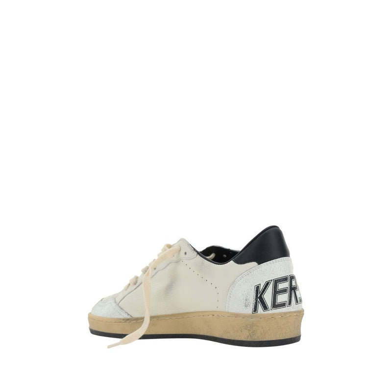 Golden Goose White Calf Leather Bos Taurus Athletic Sneakers