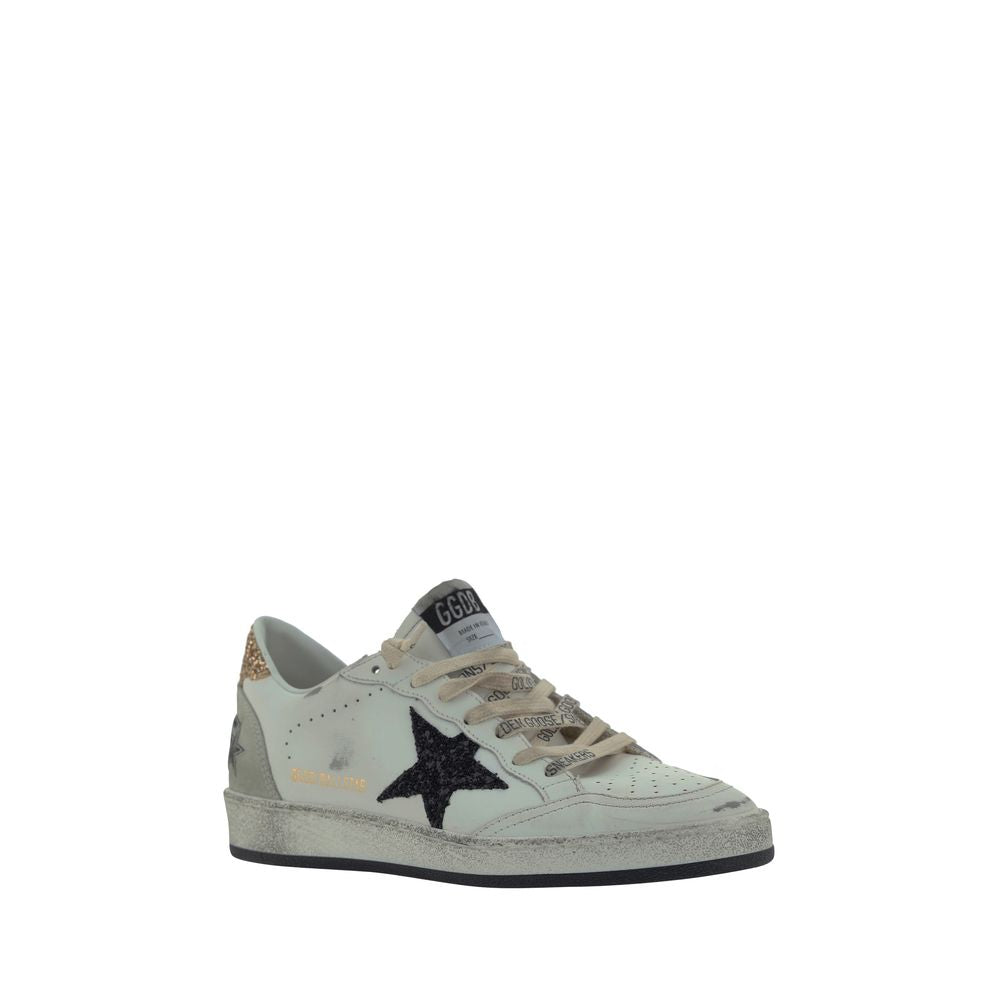 Golden Goose White Goatskin Low Top Sneakers - Ball Star Model