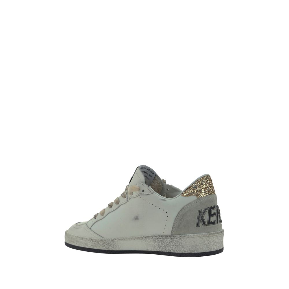 Golden Goose White Goatskin Low Top Sneakers - Ball Star Model