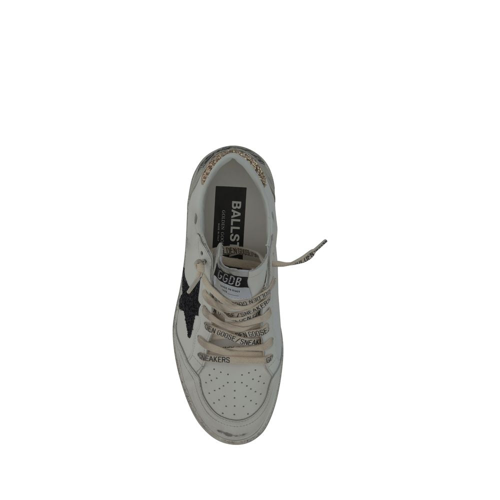 Golden Goose White Goatskin Low Top Sneakers - Ball Star Model