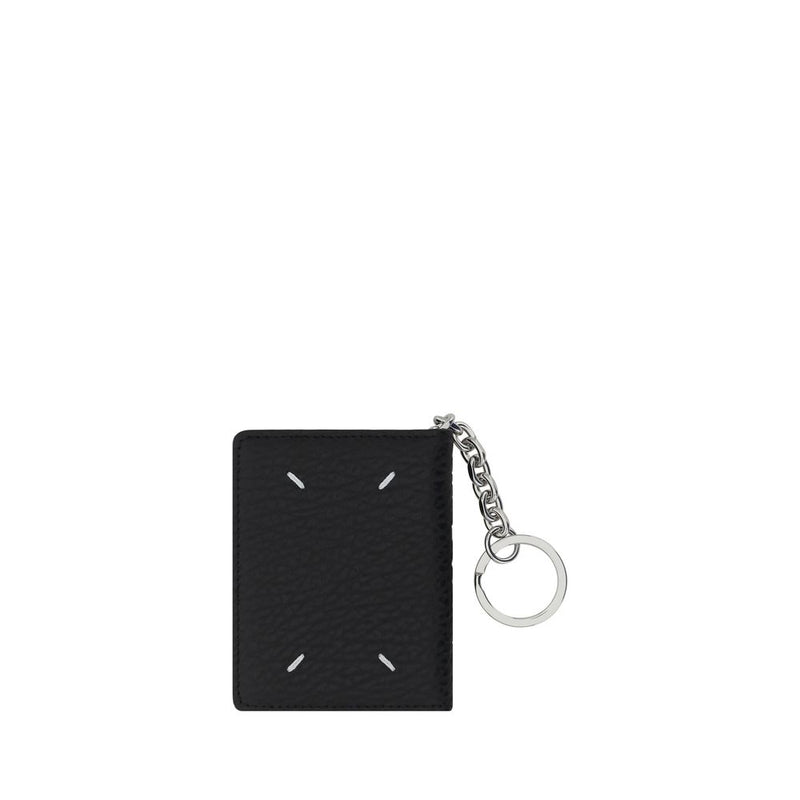 Maison Margiela Porte-clés en cuir de veau noir Bos Taurus