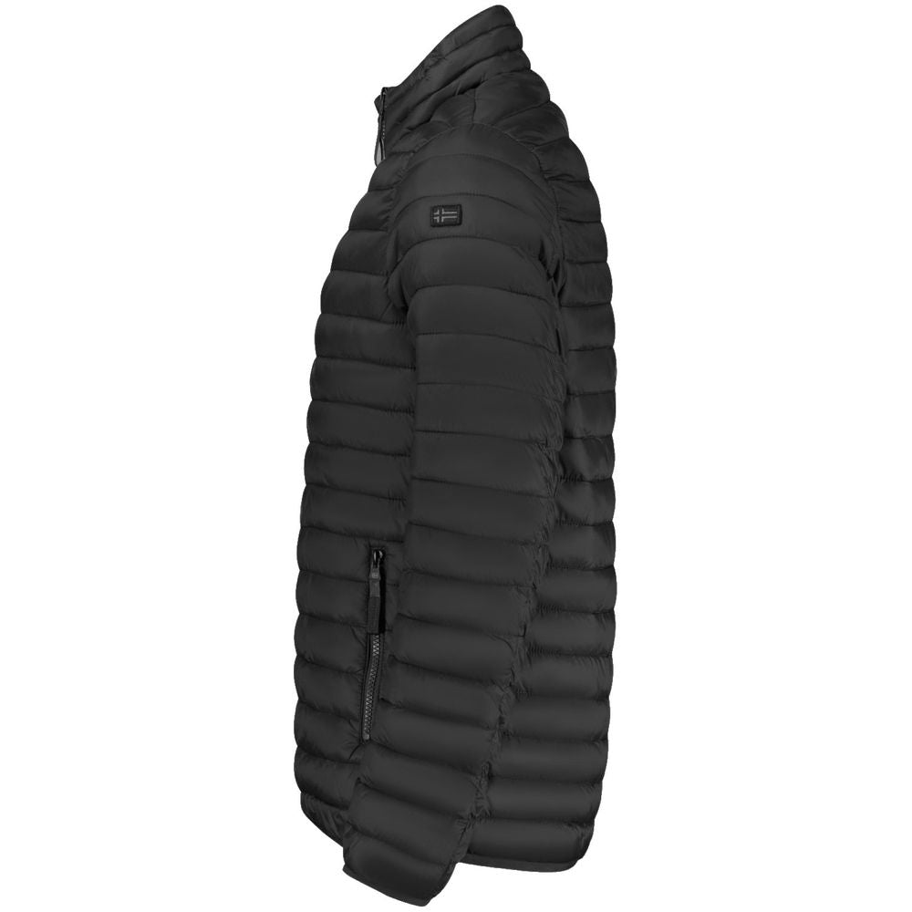 Norway 1963 Black Polyamide Men's Jacket - Modern Elegance