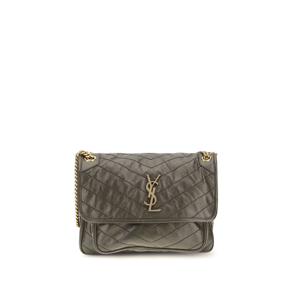 Sac bandoulière Saint Laurent Bos Taurus en cuir de veau bicolore
