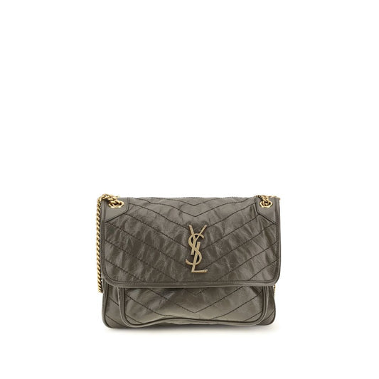Sac bandoulière Saint Laurent Bos Taurus en cuir de veau bicolore