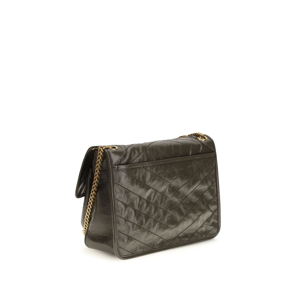 Sac bandoulière Saint Laurent Bos Taurus en cuir de veau bicolore
