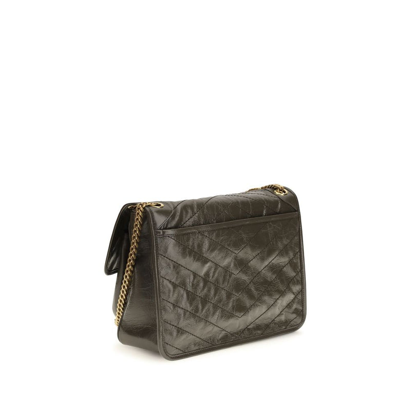 Sac bandoulière Saint Laurent Bos Taurus en cuir de veau bicolore
