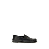Mocassins à enfiler Saint Laurent en cuir de veau noir Bos Taurus