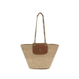 Saint Laurent Manon Raffia Beige Shoulder Bag