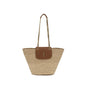 Saint Laurent Beige Raffia Shoulder Bag