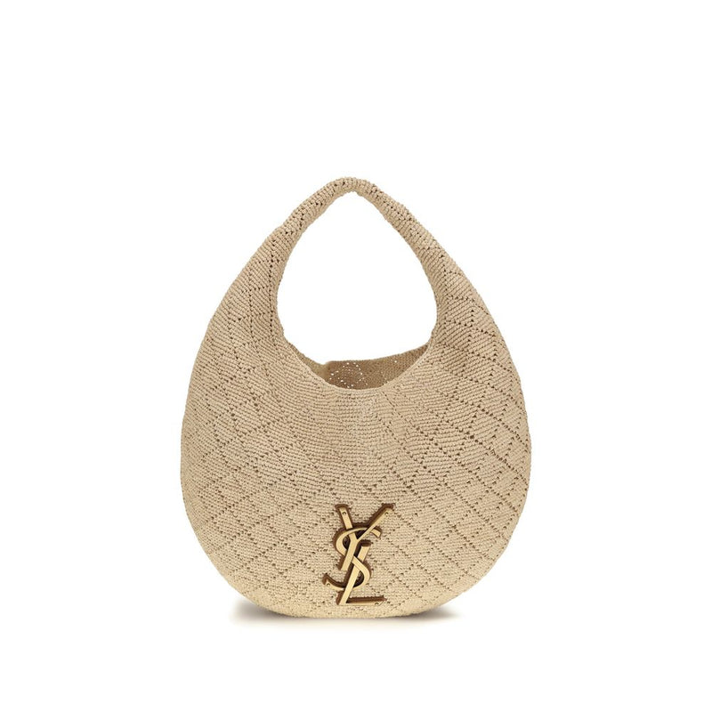 Saint Laurent Icare Hobo Bag en Raffia Beige