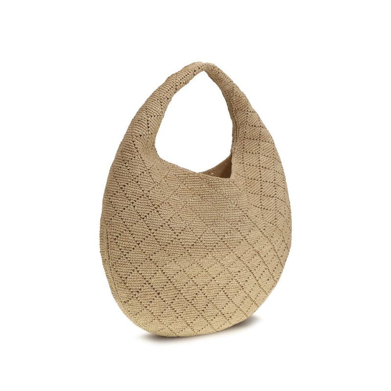 Saint Laurent Icare Hobo Bag en Raffia Beige