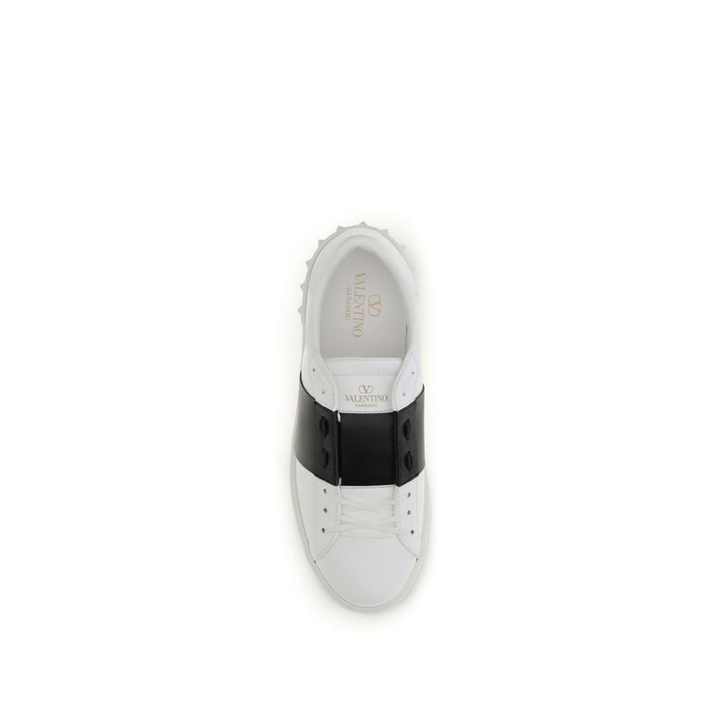 Valentino Garavani Blue Calf Leather Bos Taurus Low Top Sneakers