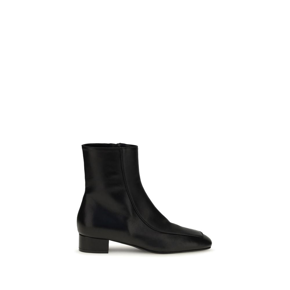 Bottines en cuir de veau noir Bos Taurus Herbert Levine
