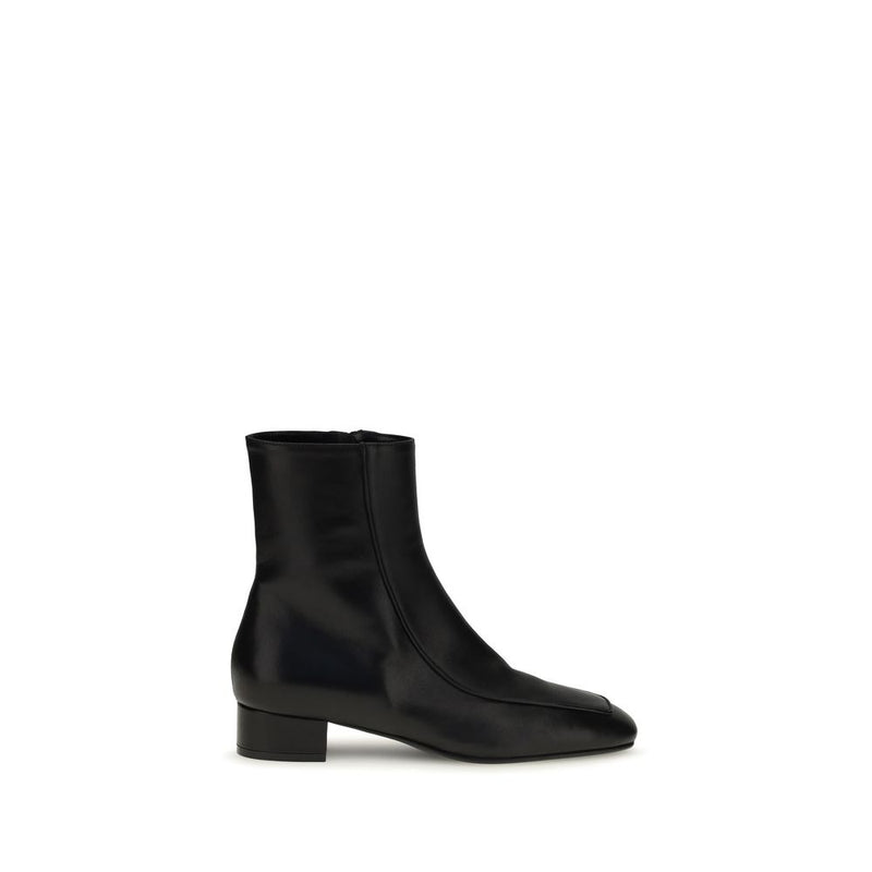 Bottines en cuir de veau noir Bos Taurus Herbert Levine