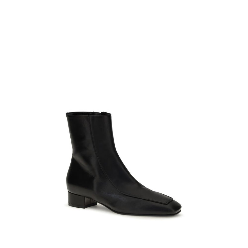 Bottines en cuir de veau noir Bos Taurus Herbert Levine