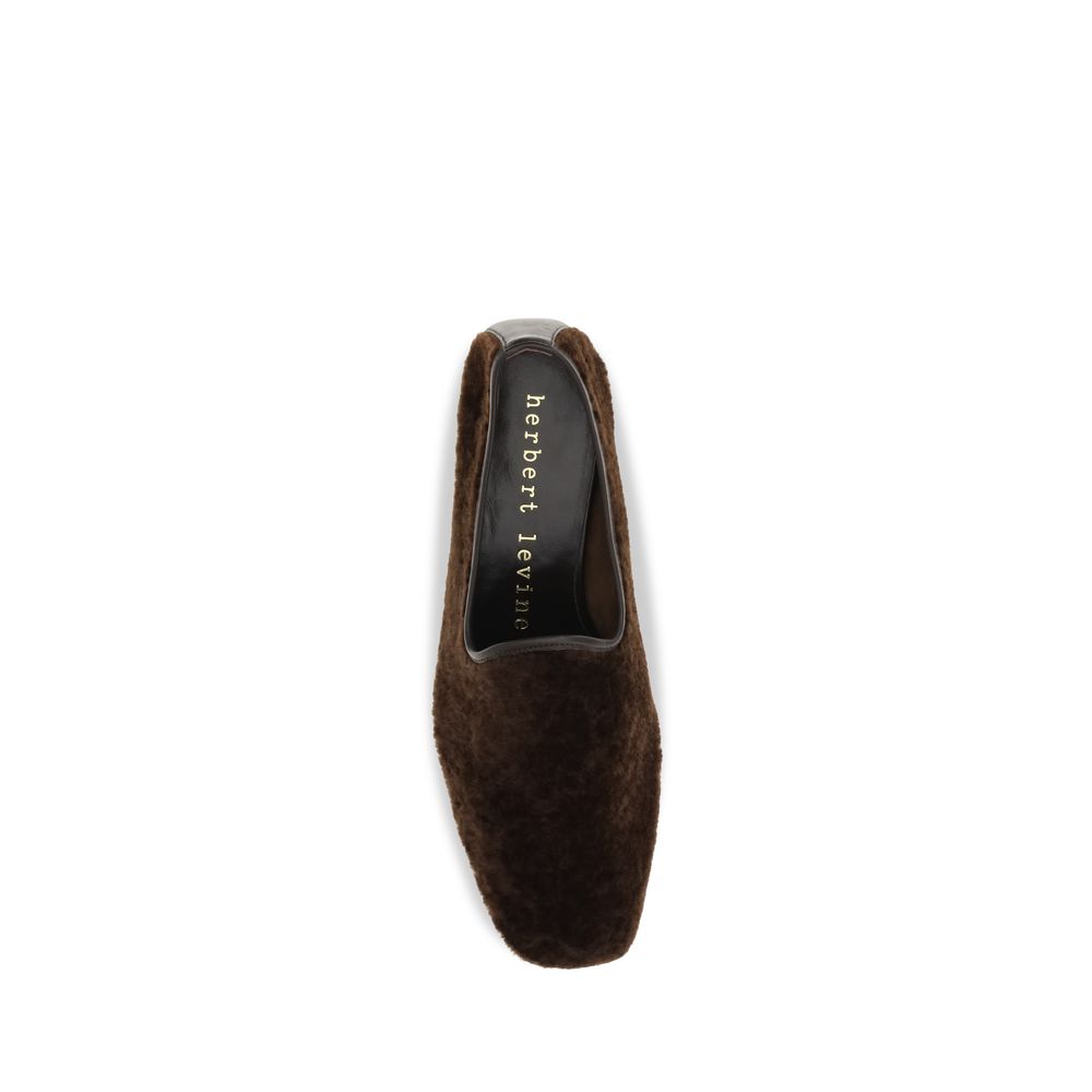 Mocassins à enfiler en cuir de veau marron Herbert Levine Bos Taurus