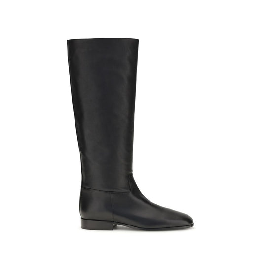 Bottines Herbert Levine en cuir de veau noir Bos Taurus