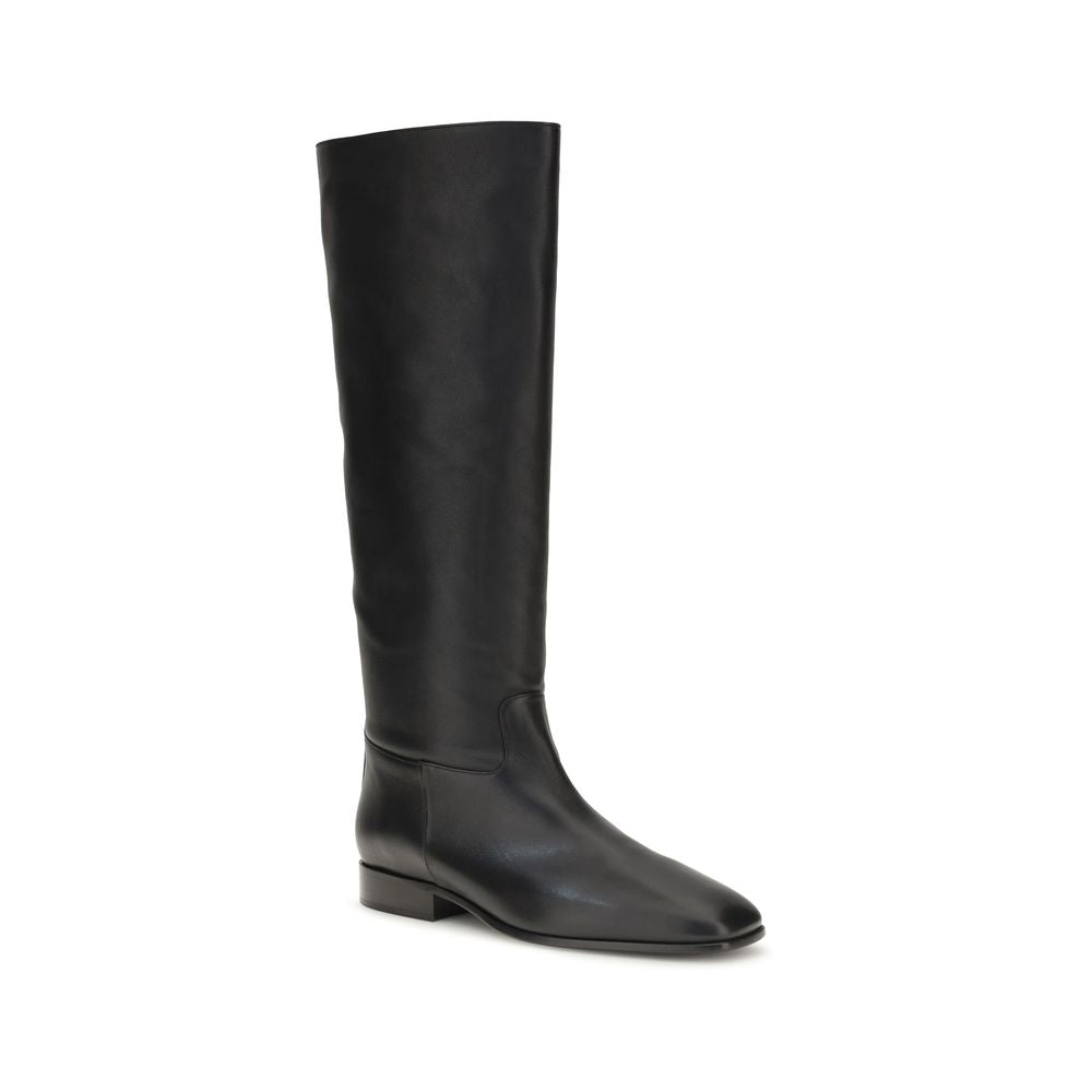 Bottines Herbert Levine en cuir de veau noir Bos Taurus