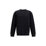 Balmain Black Cotton Sweatshirt with Embroidered Logo