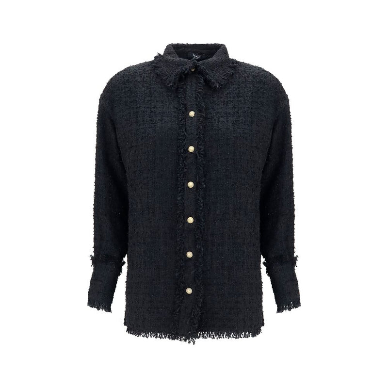 Balmain Black Polyamide Pattern Shirt