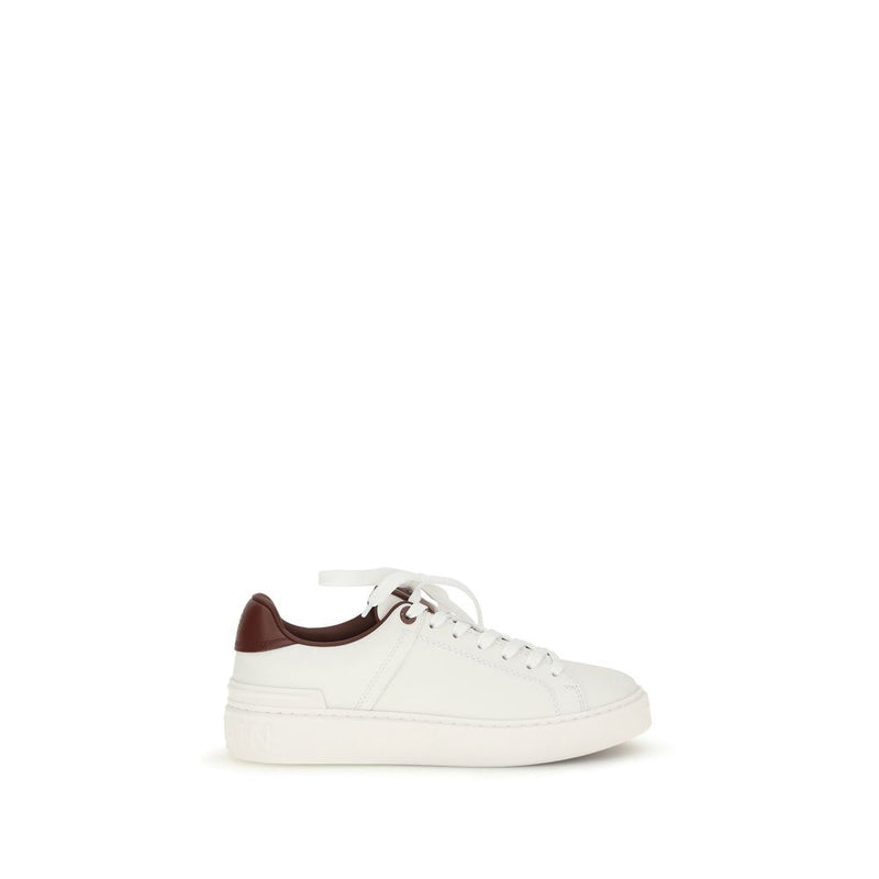 Baskets Balmain en cuir de veau blanc Bos Taurus